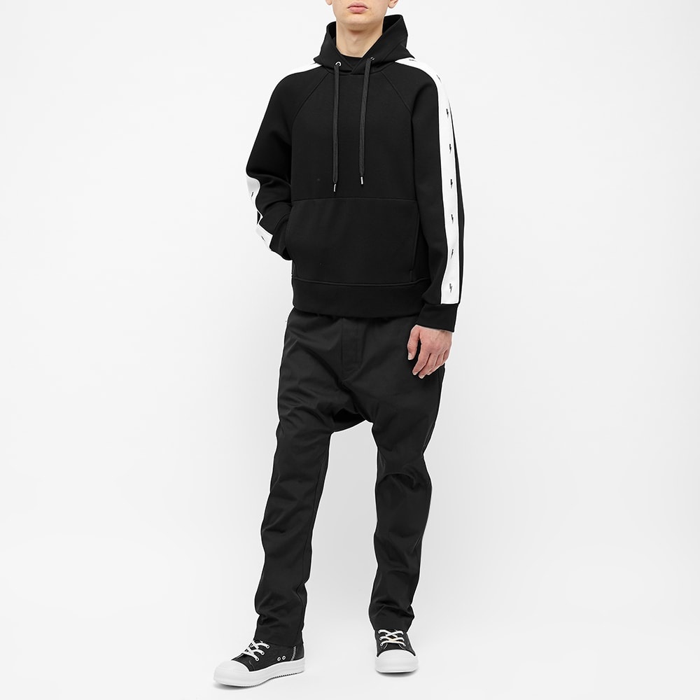 Neil Barrett Lightning Bolt Taped Popover Hoody - 6