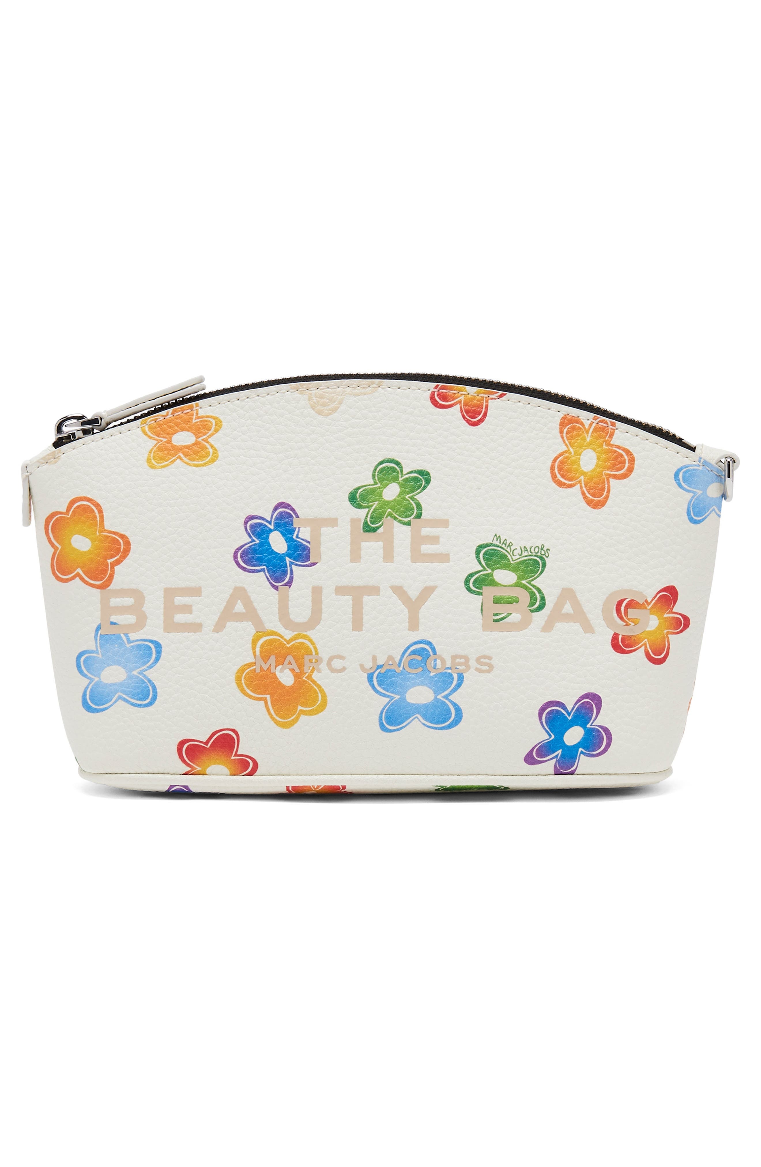 Marc Jacobs The Beauty Bag Pebble Leather Cosmetics Case in White Multi at Nordstrom - 4