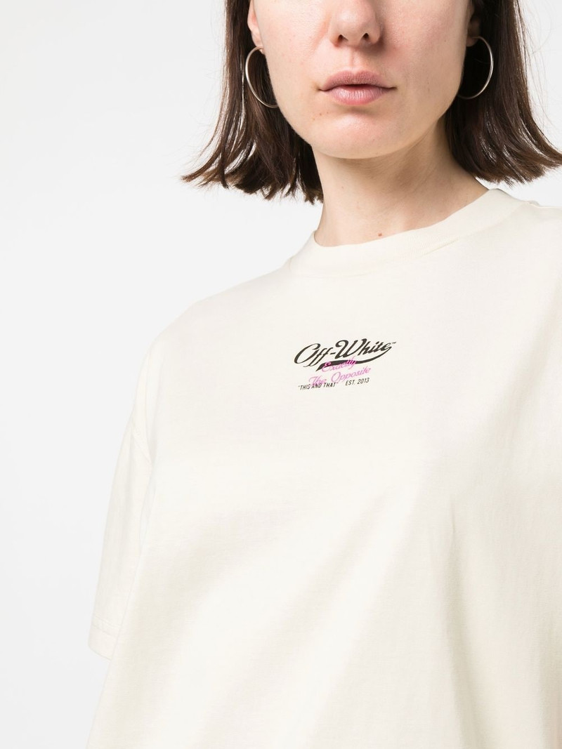 logo-print organic cotton T-shirt 5