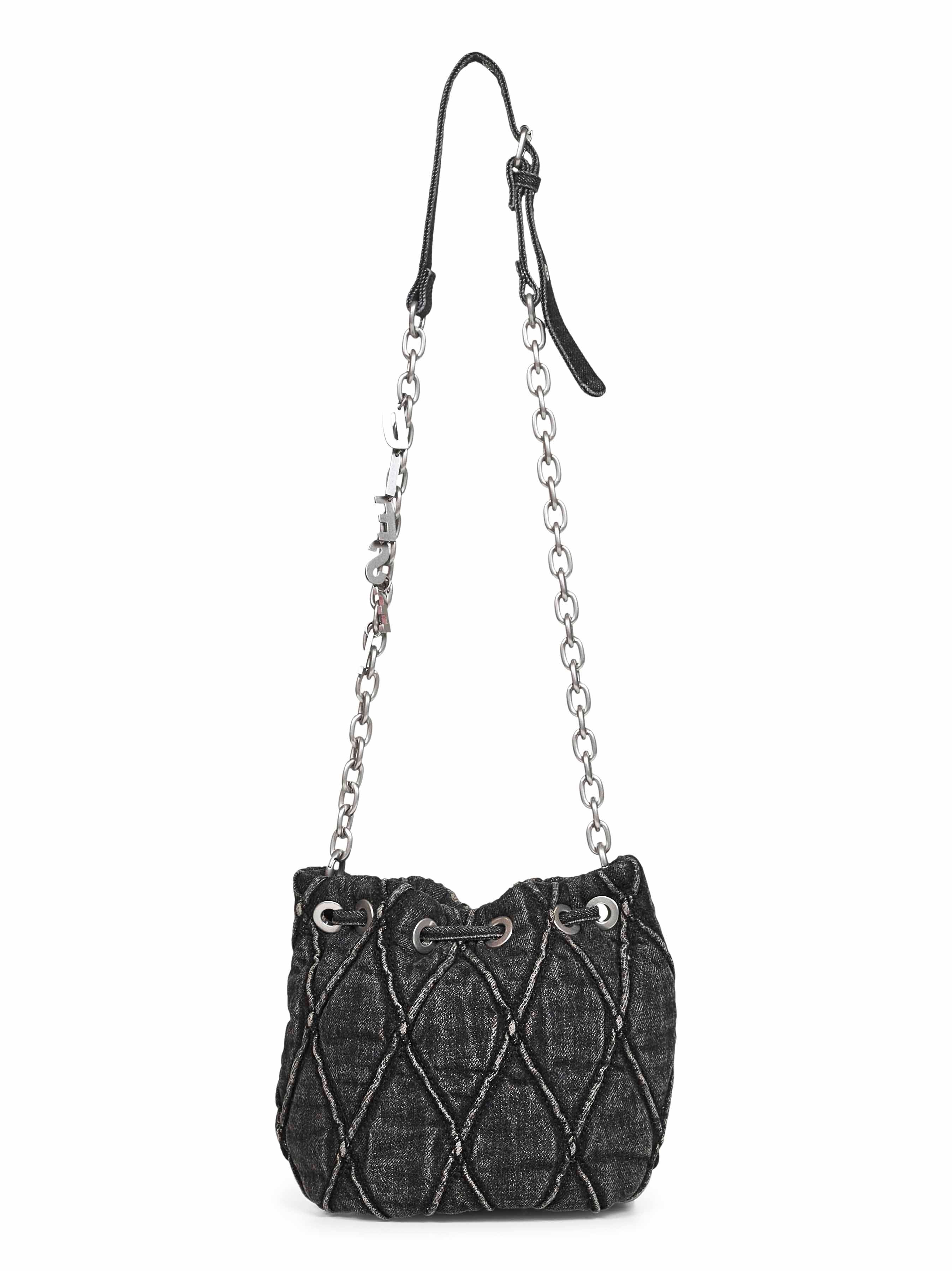 Diesel Women Black Charm-D Bucket S Crossbody Bag - 3