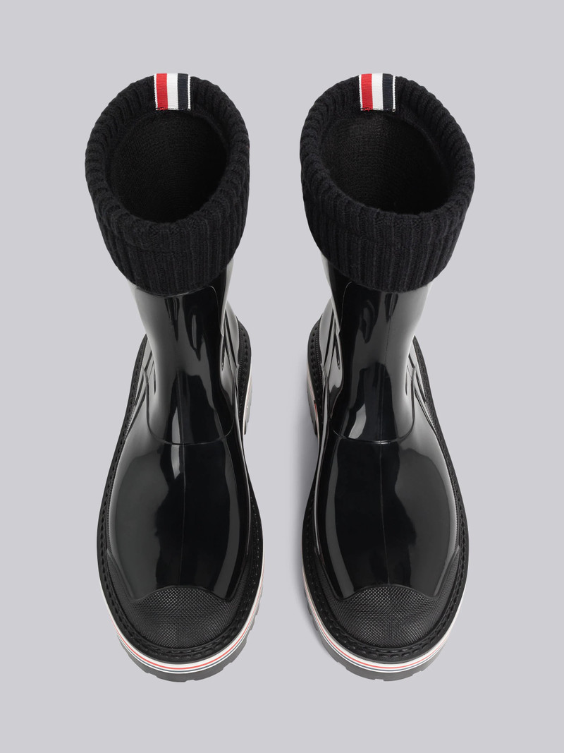 Molded Rubber Knit Cuff Mid Calf Rain Boot 4