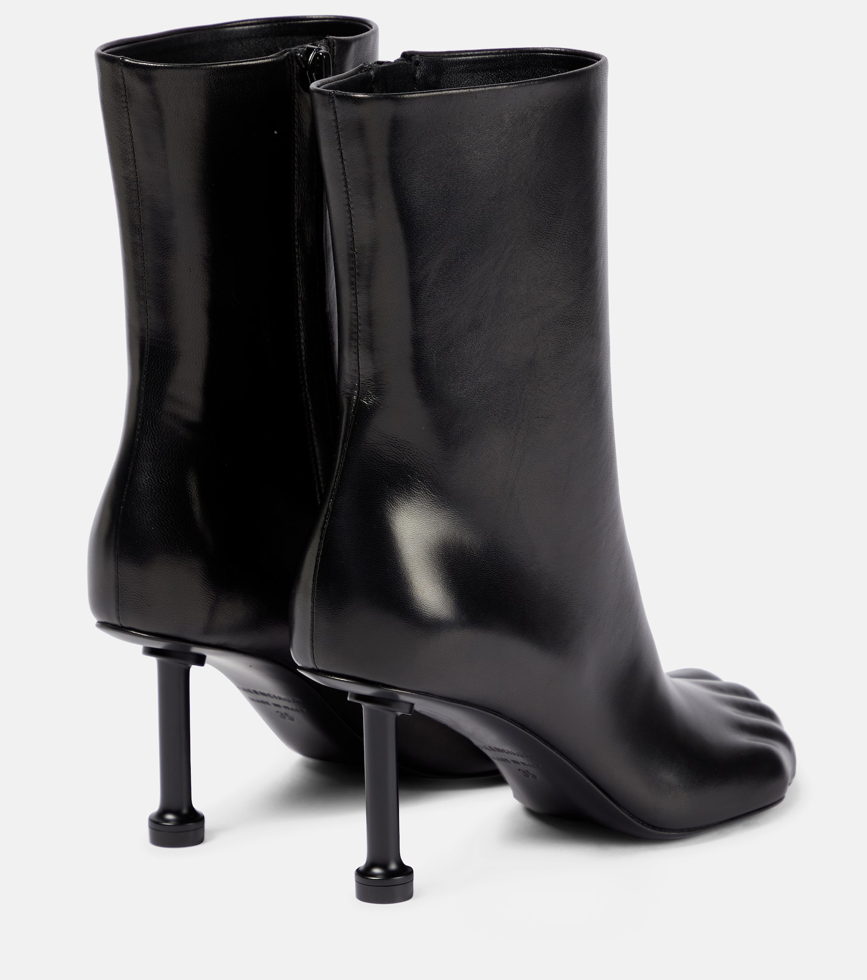 Fetish leather ankle boots - 3