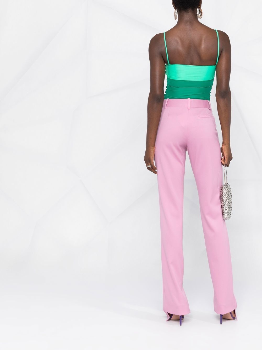 slit-detail tailored trousers - 6