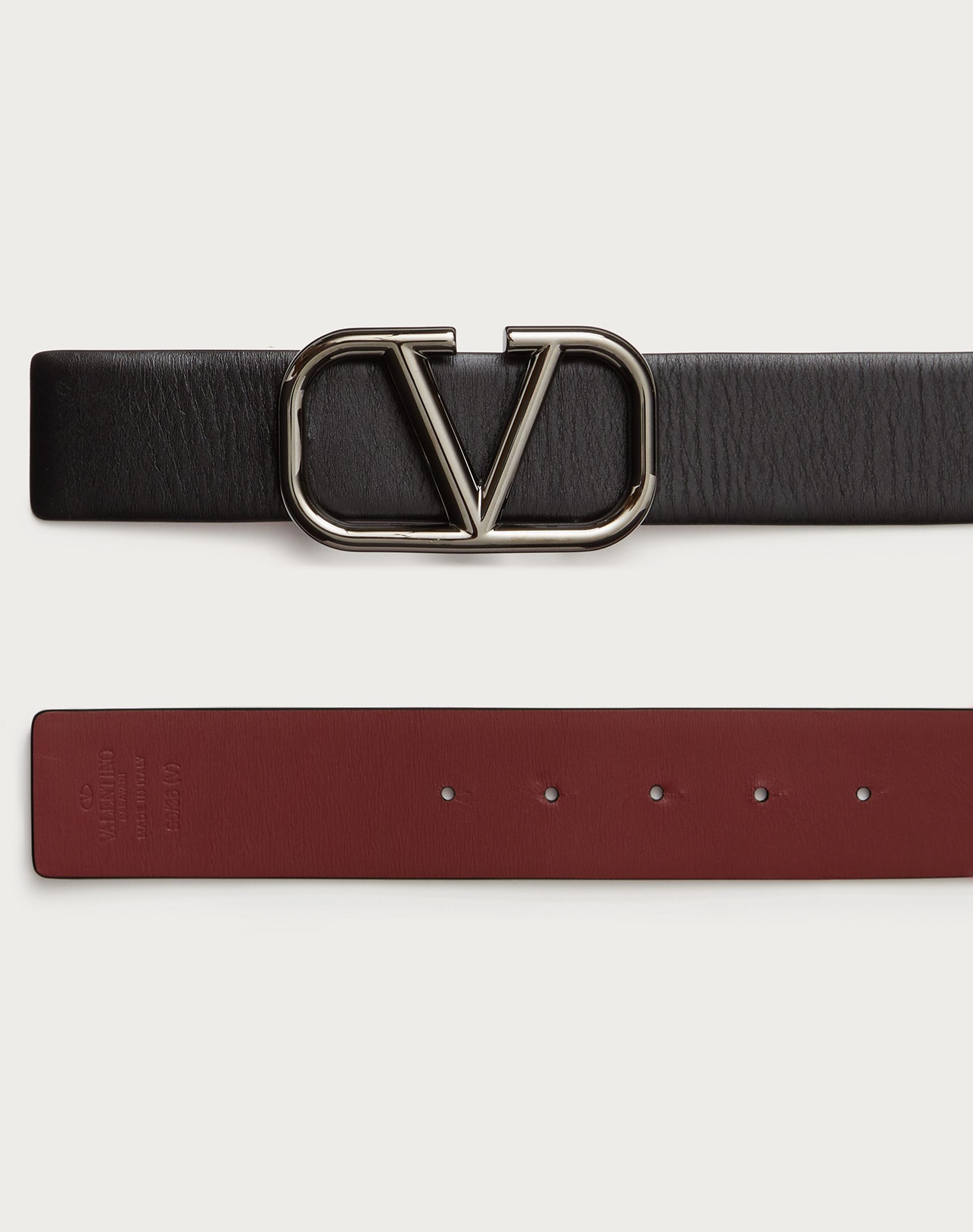 VLOGO SIGNATURE REVERSIBLE CALFSKIN BELT 40 MM - 3