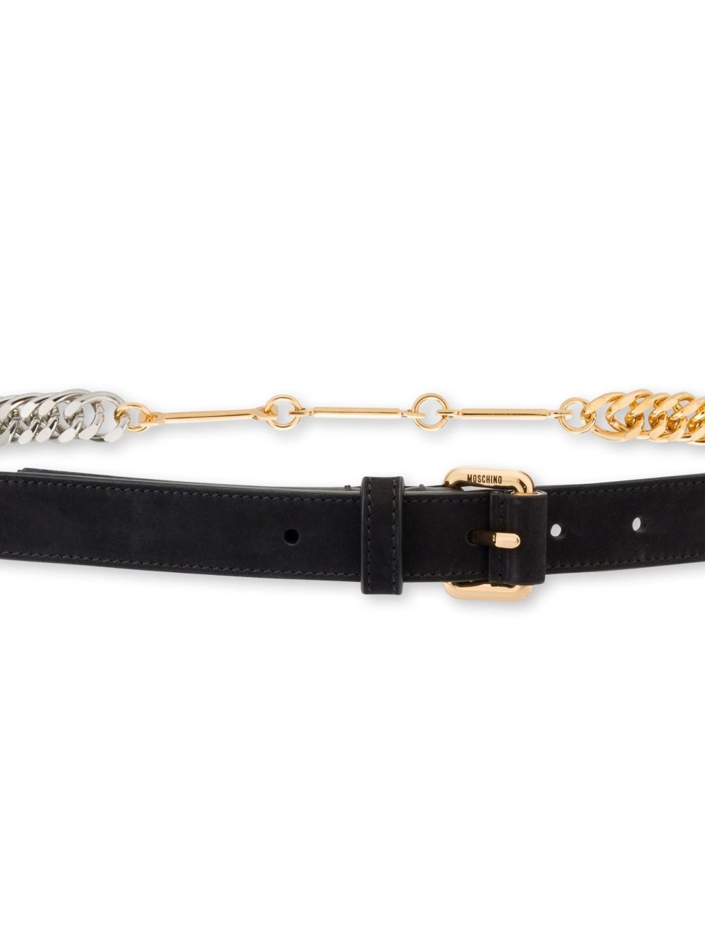 cuban chain leather belt - 2