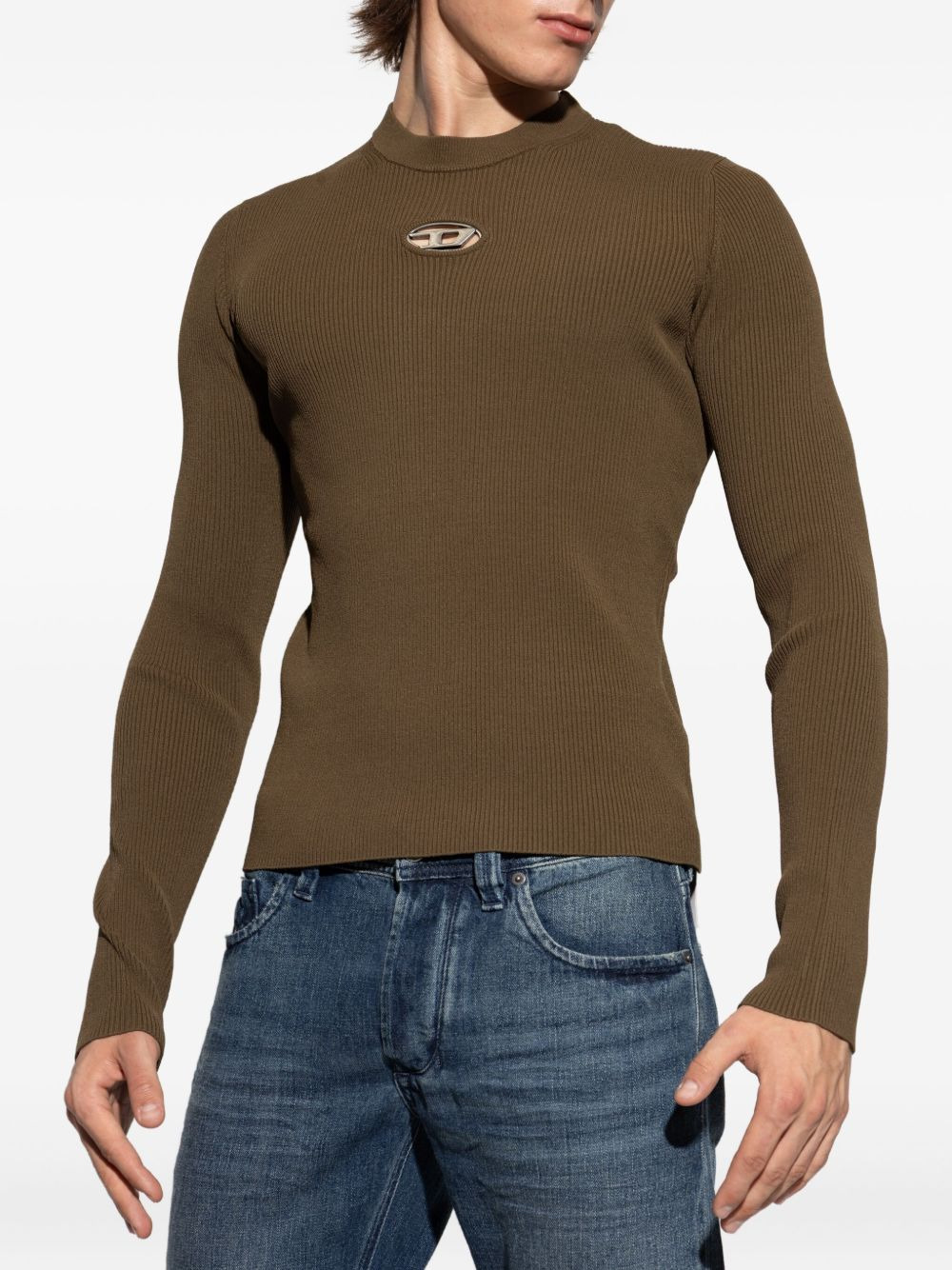 ribbed logo-detail long-sleeve T-shirt - 3