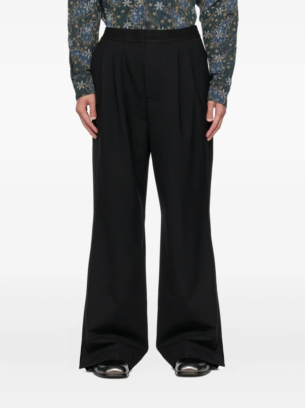 elasticated-waistband trousers - 1