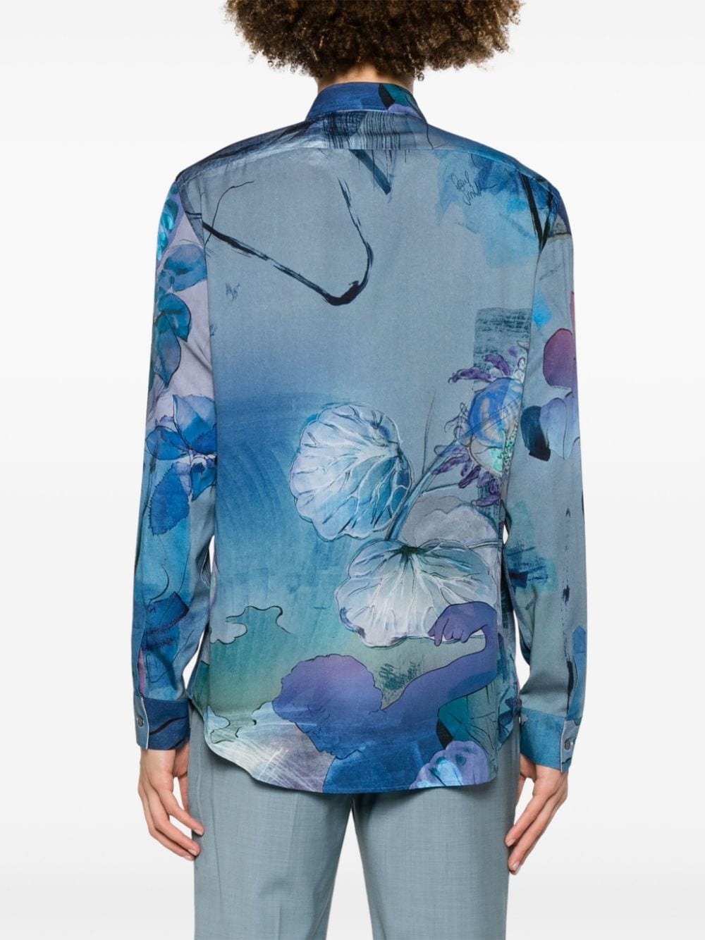 illustration-print long-sleeve shirt - 4