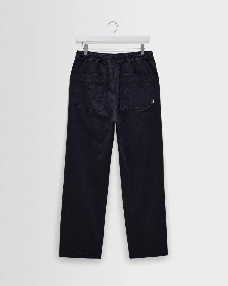 Hyde - Navy Organic Cotton Twill Straight Fit Trousers 5