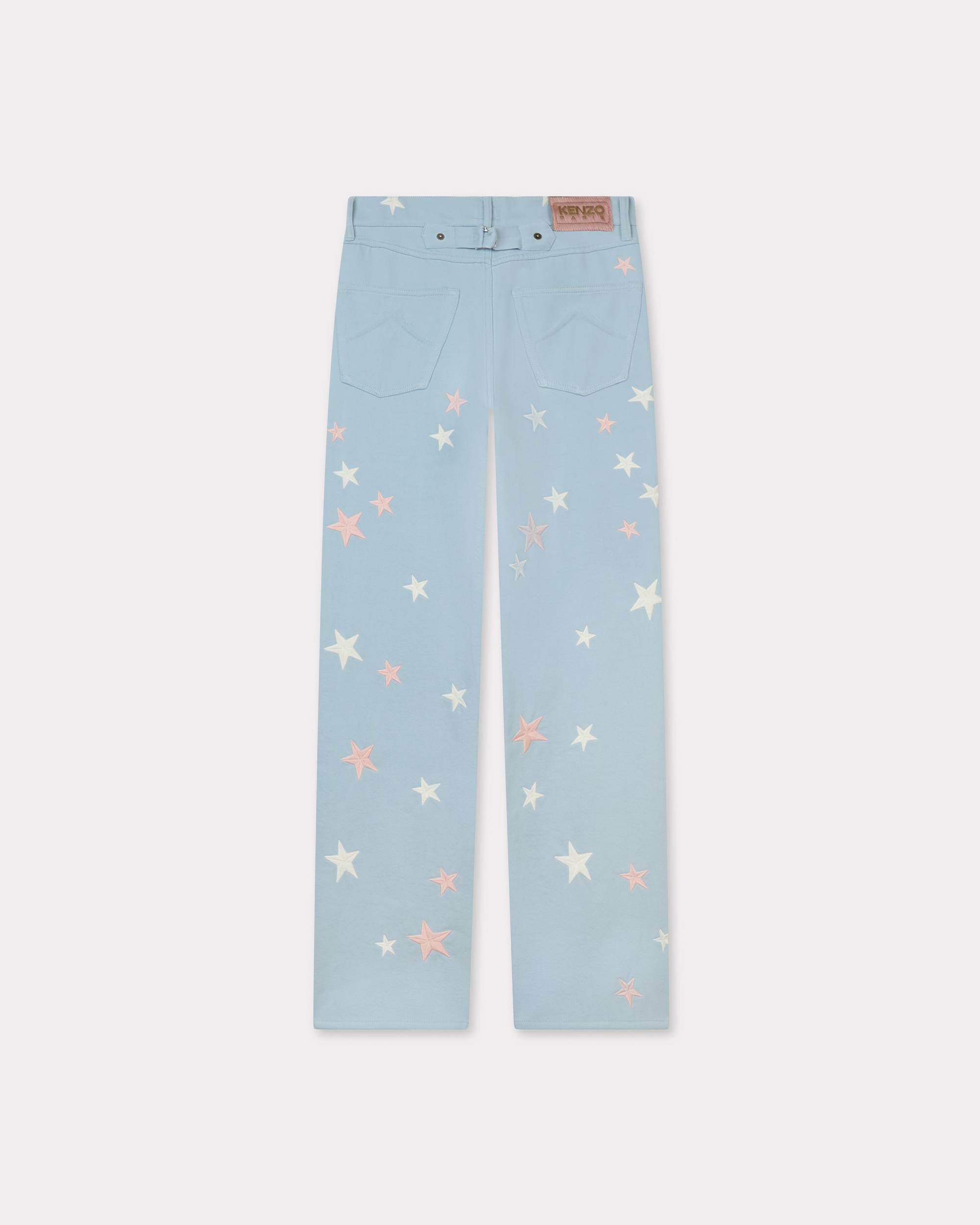 'KENZO Stars' embroidered low-waist pants in japanese denim - 2