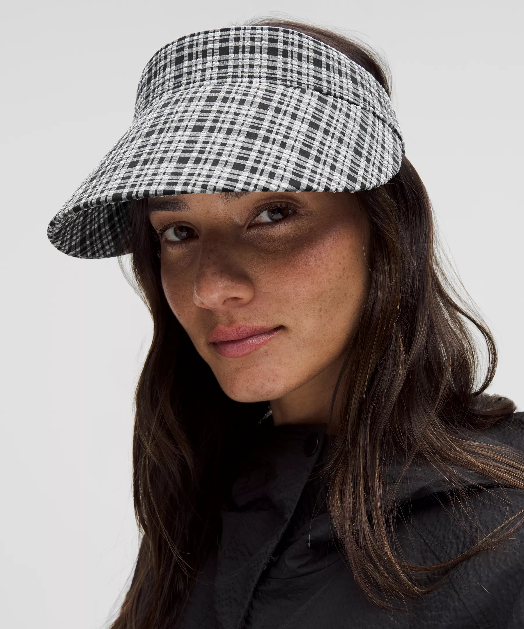 Women's Seersucker Check Removable Sweatband Visor - 2
