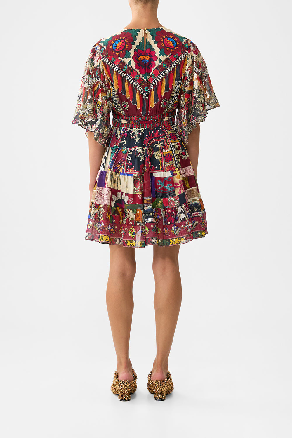 TIERED SKIRT MINI DRESS - 3