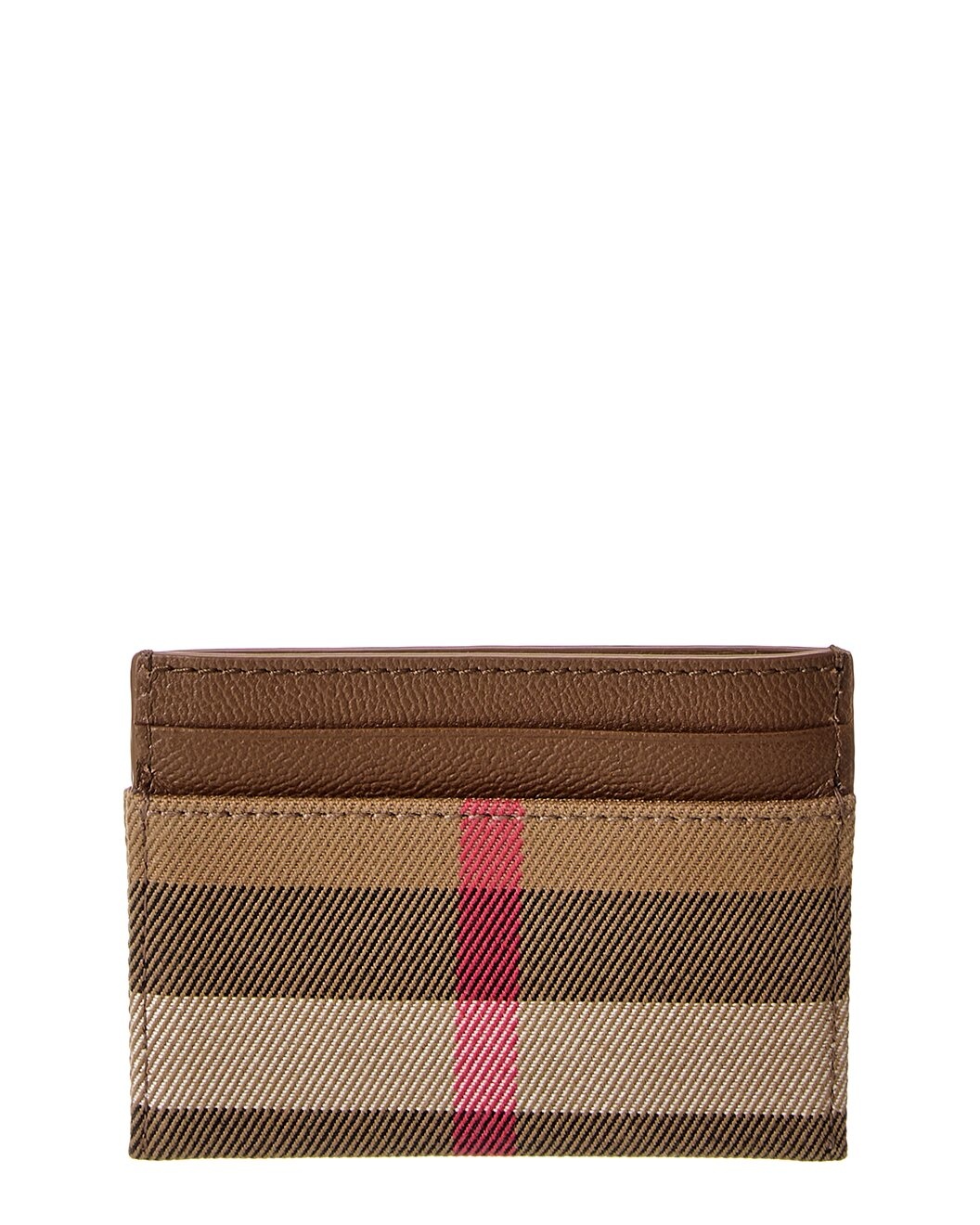 Burberry Check Canvas & Leather Card Case - 1