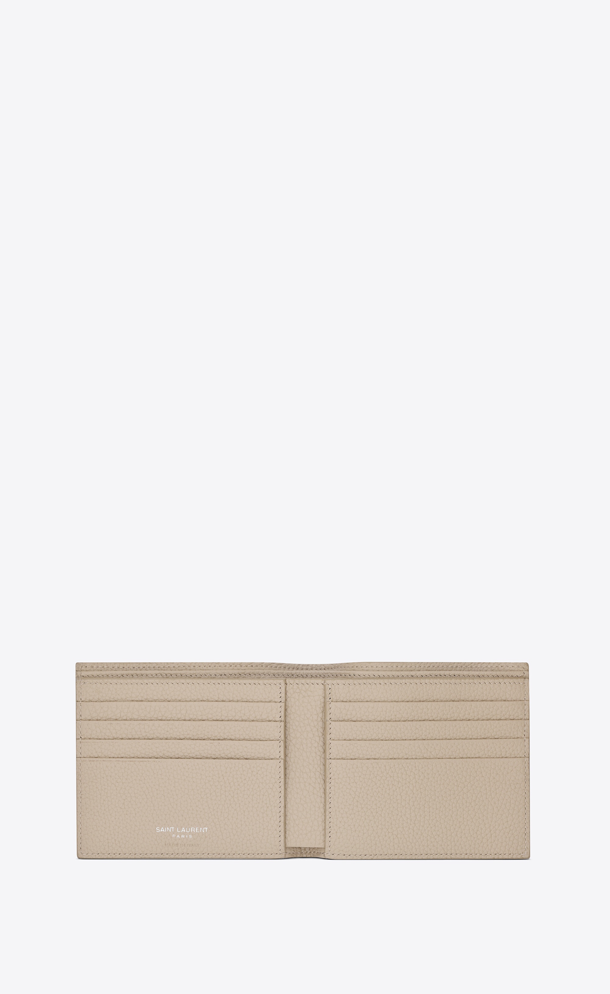 tiny cassandre east/west wallet in grained leather - 4