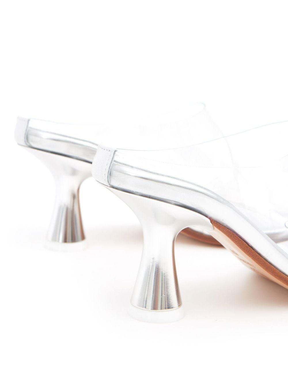 eyelet-detail transparent sandals - 5