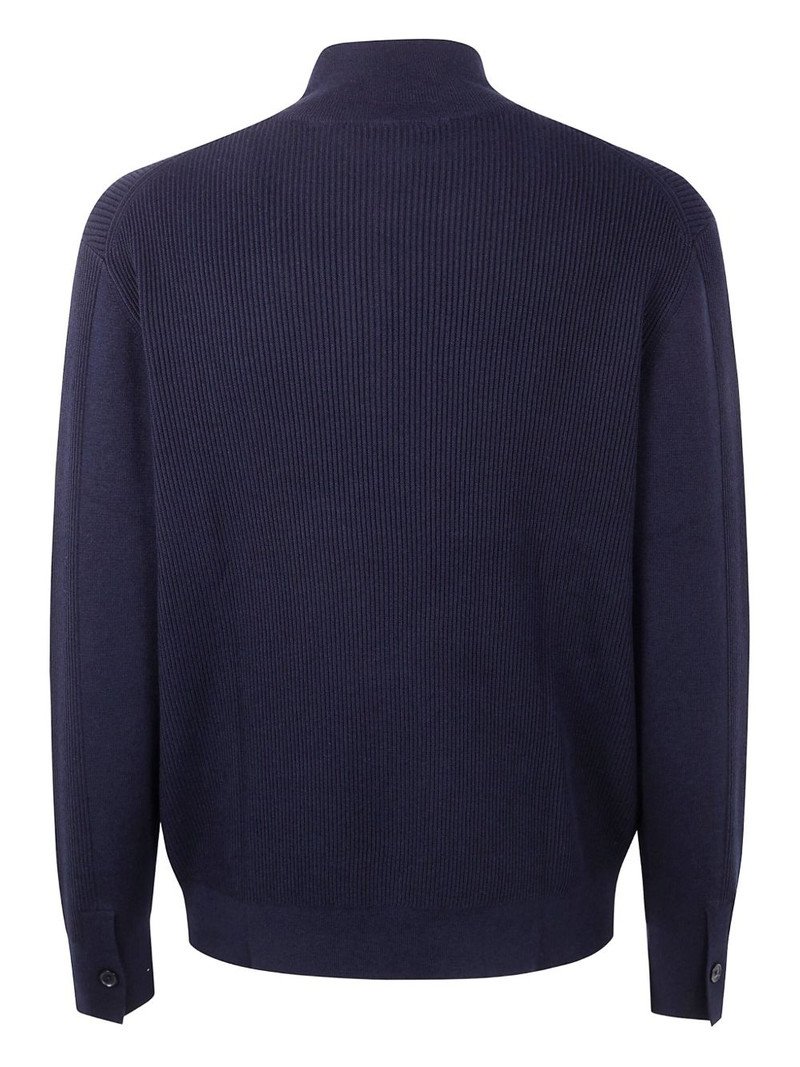 Paul Smith ribbed zip-neck sweater outlook