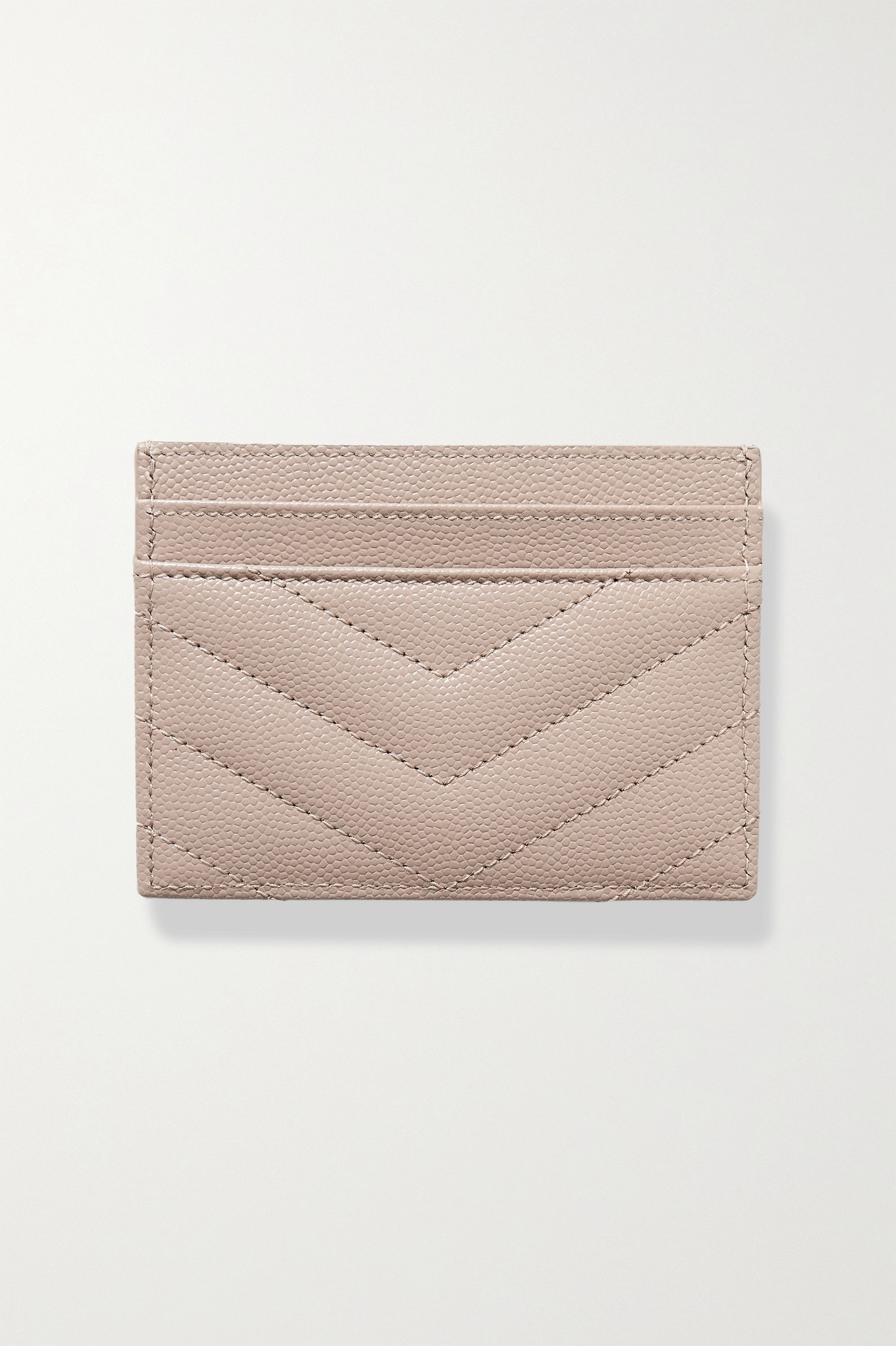 Monogramme quilted textured-leather cardholder - 2