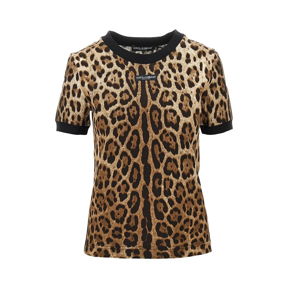 Dolce&Gabbana Women Leopard-Print Jersey T-Shirt - 1