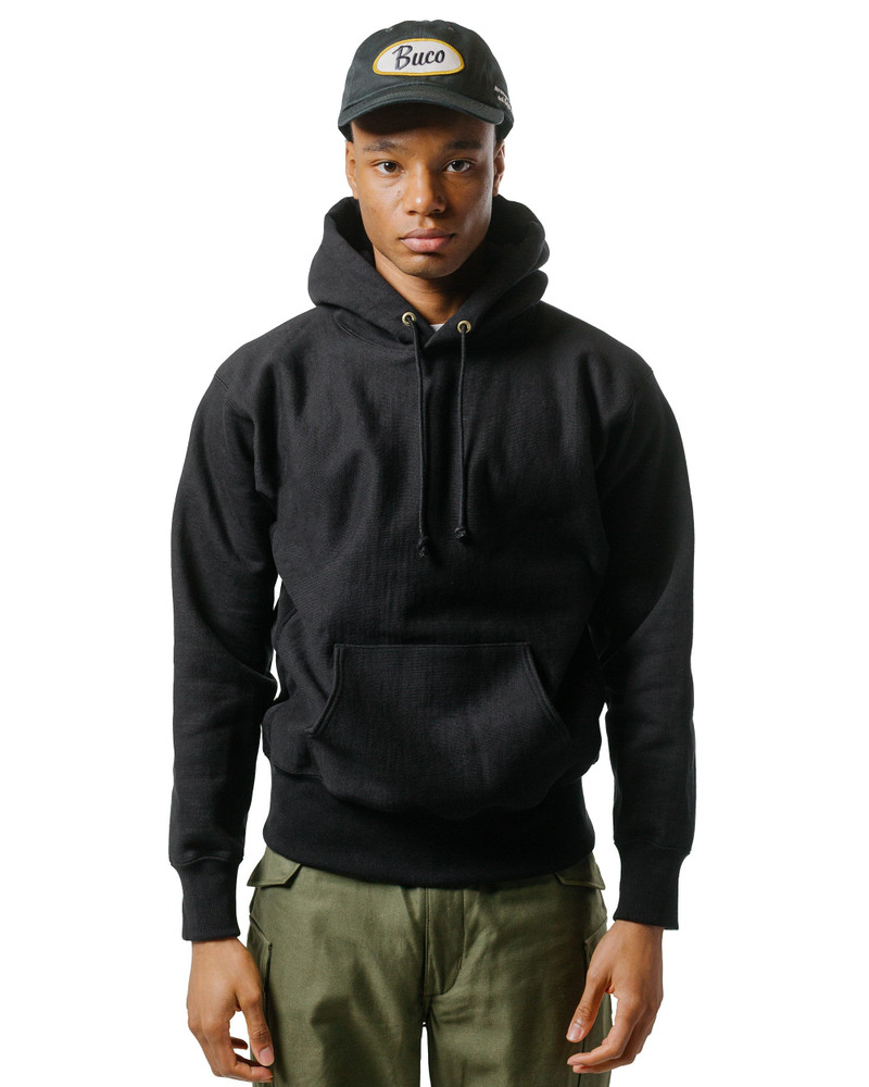 The Real McCoys MC20113 Heavyweight Hooded Sweatshirt Black outlook
