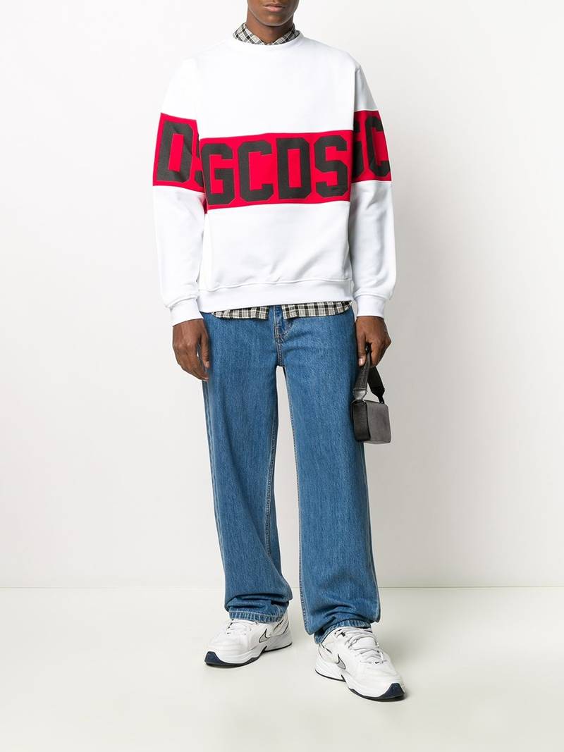 GCDS logo band cotton sweatshirt outlook