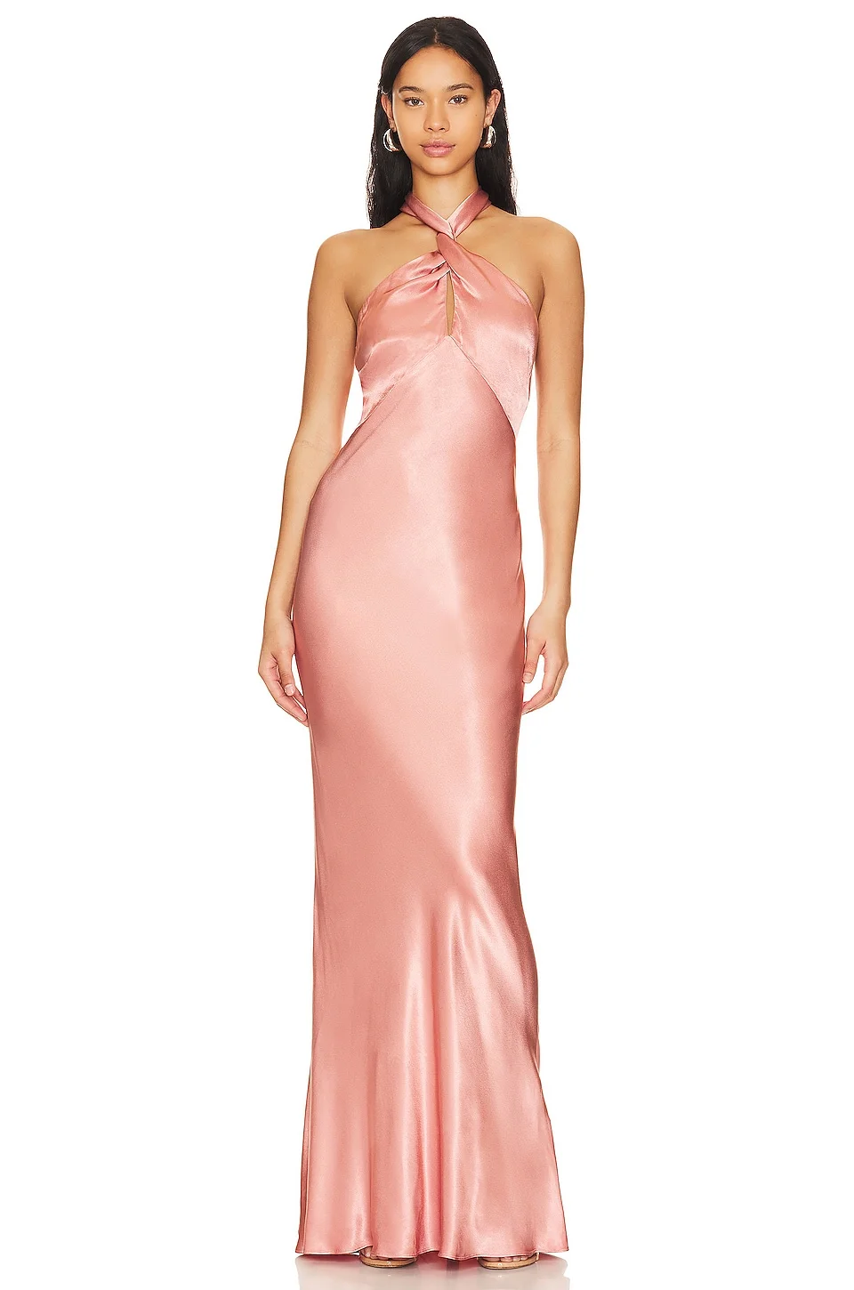 La Lune High Neck Twist Maxi Dress - 1