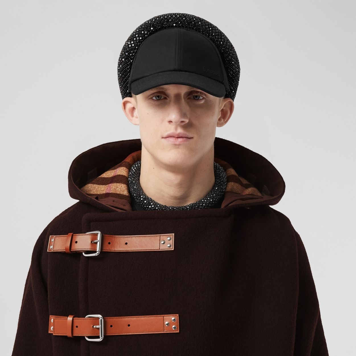 Strap Detail Wool Hooded Duffle Coat - 3