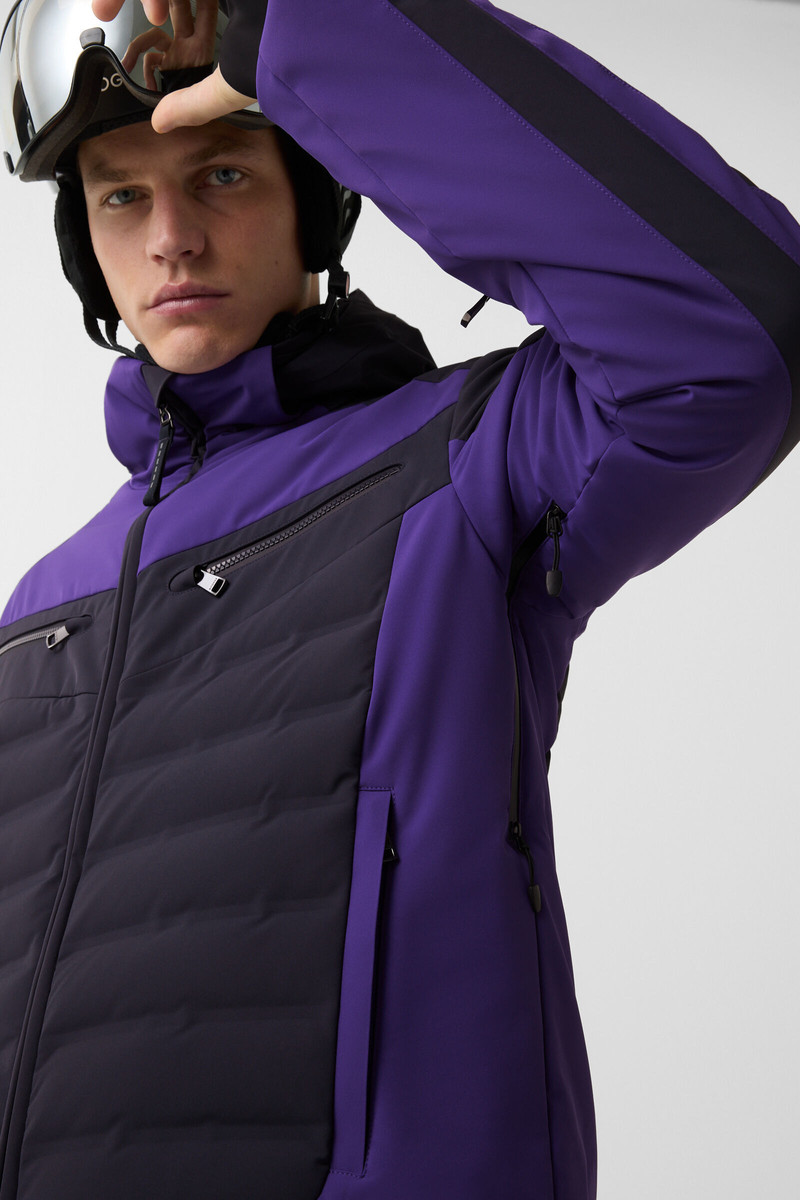 Feliks down ski jacket in Navy blue/purple 6