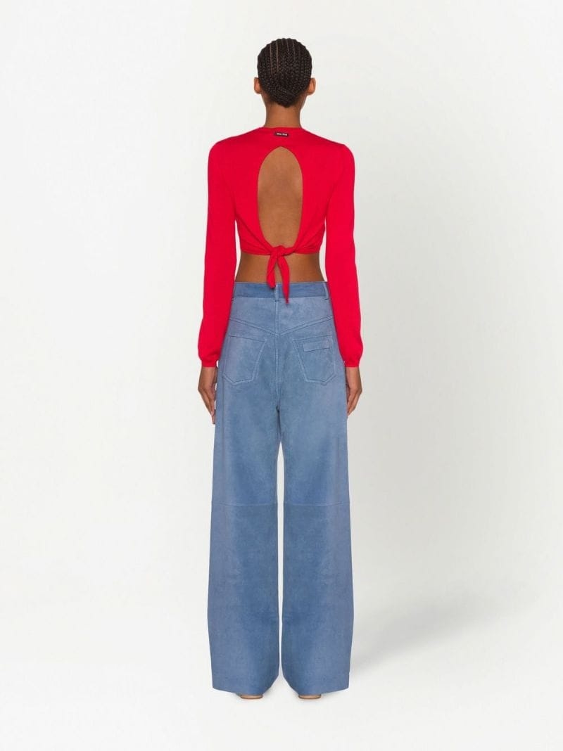 high-waisted long trousers - 4