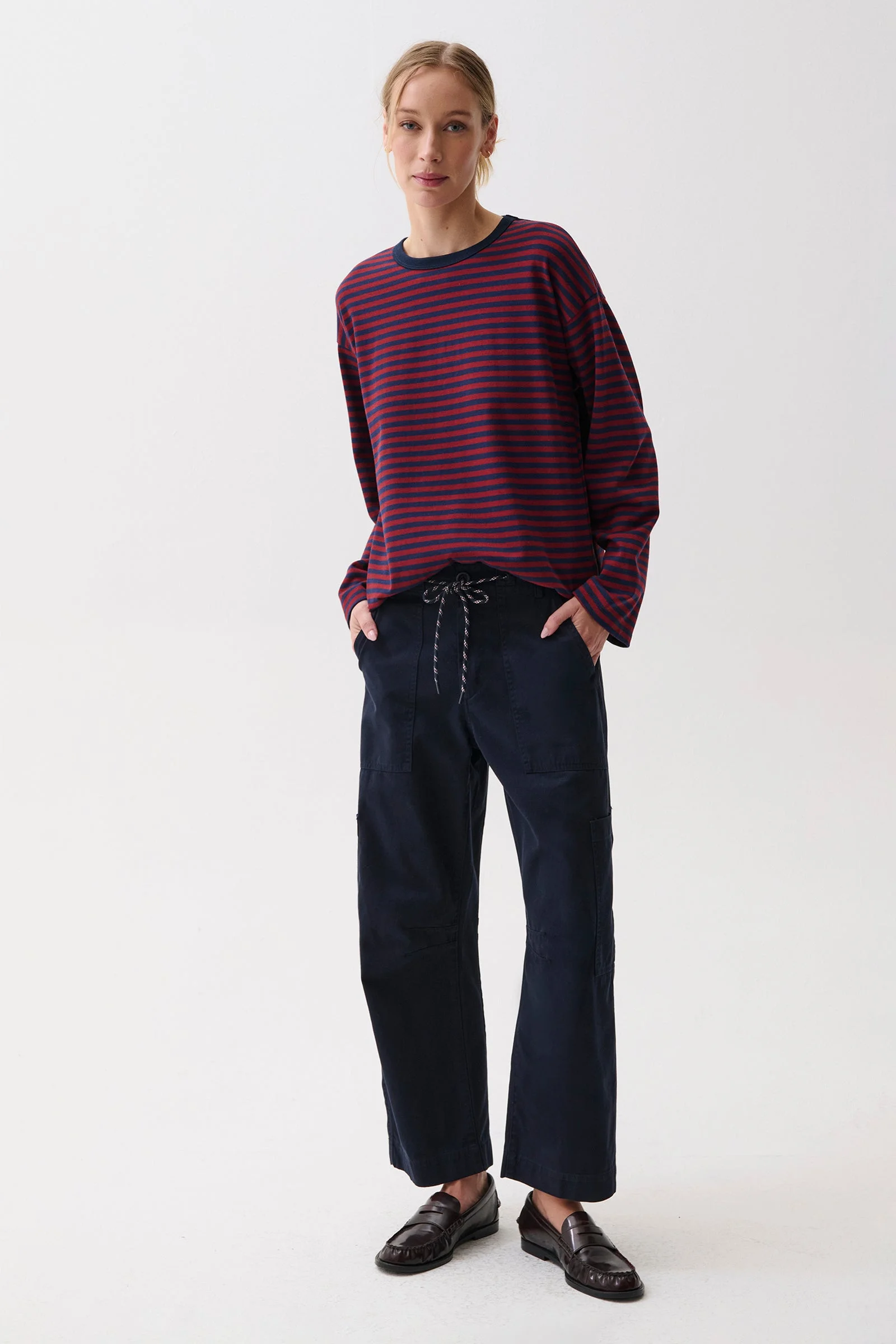 SABRINA CURVED UTILITY PANTS - NAUTICAL - 1