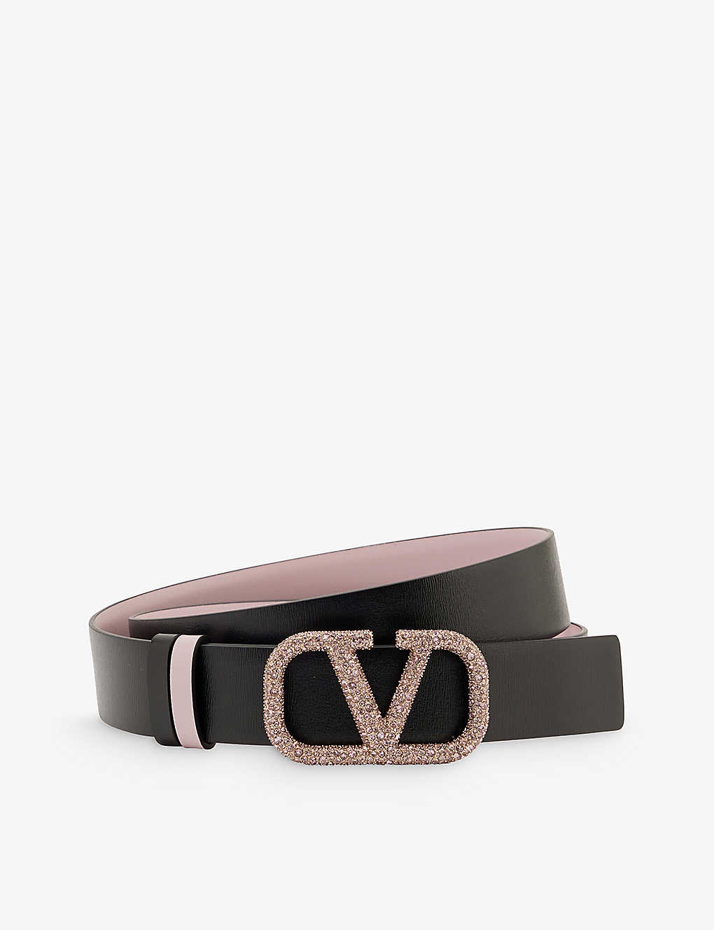 Valentino Garavani reversible embellished leather belt