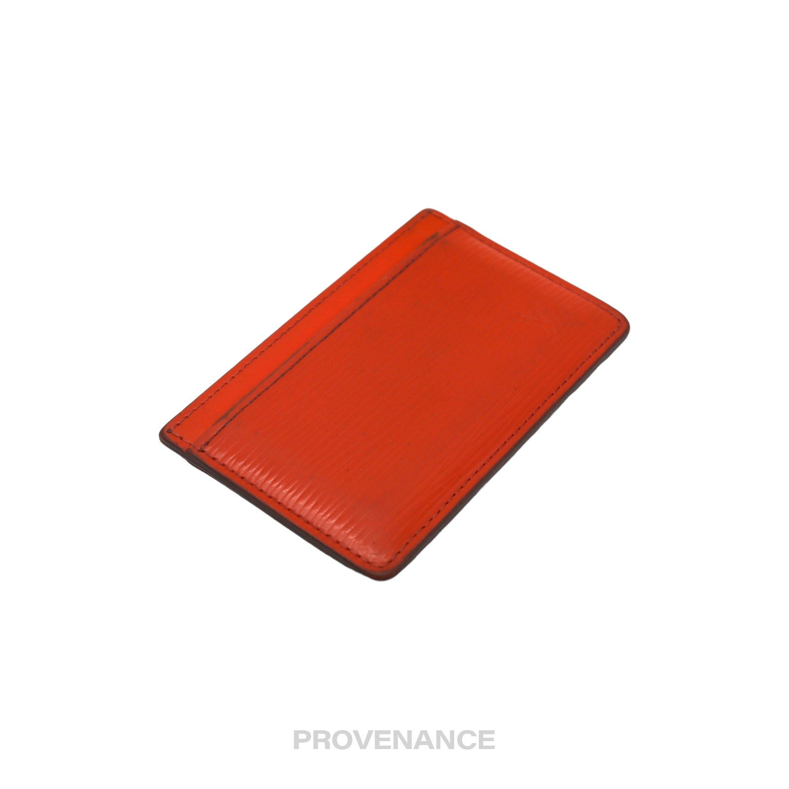 Louis Vuitton Card Holder Wallet - Orange Epi Leather - 5
