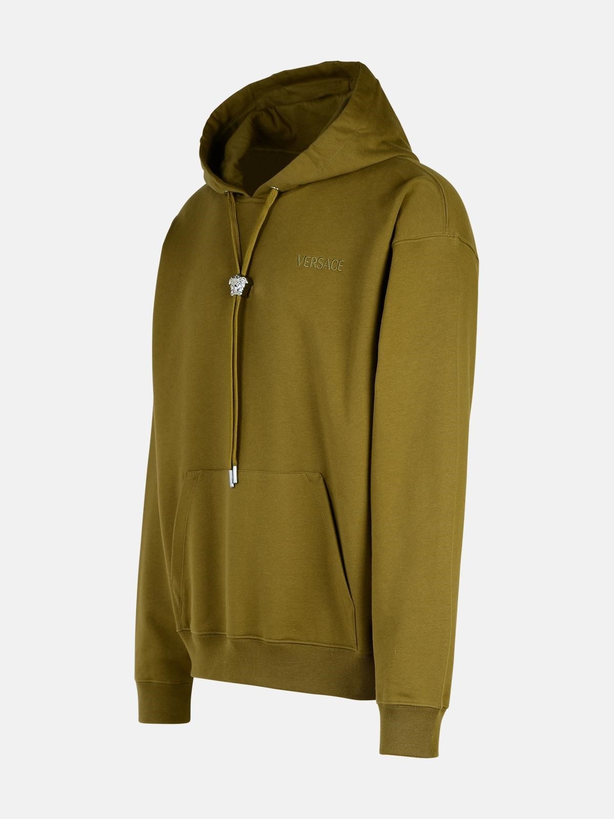 GREEN COTTON SWEATSHIRT - 2