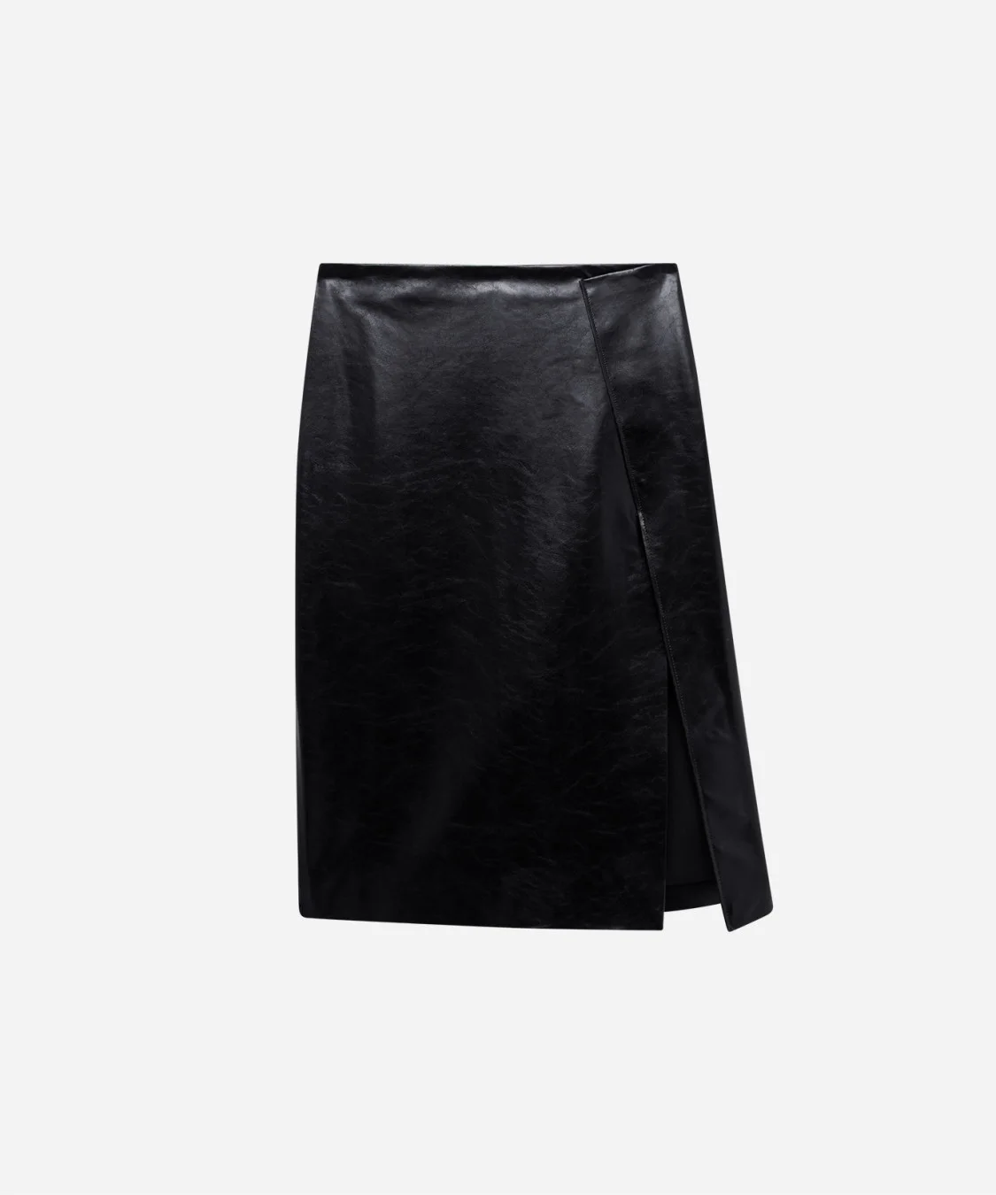 Faux leather midi skirt - 1