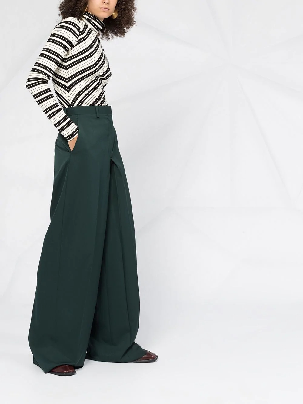 high-waisted wide leg trousers - 4