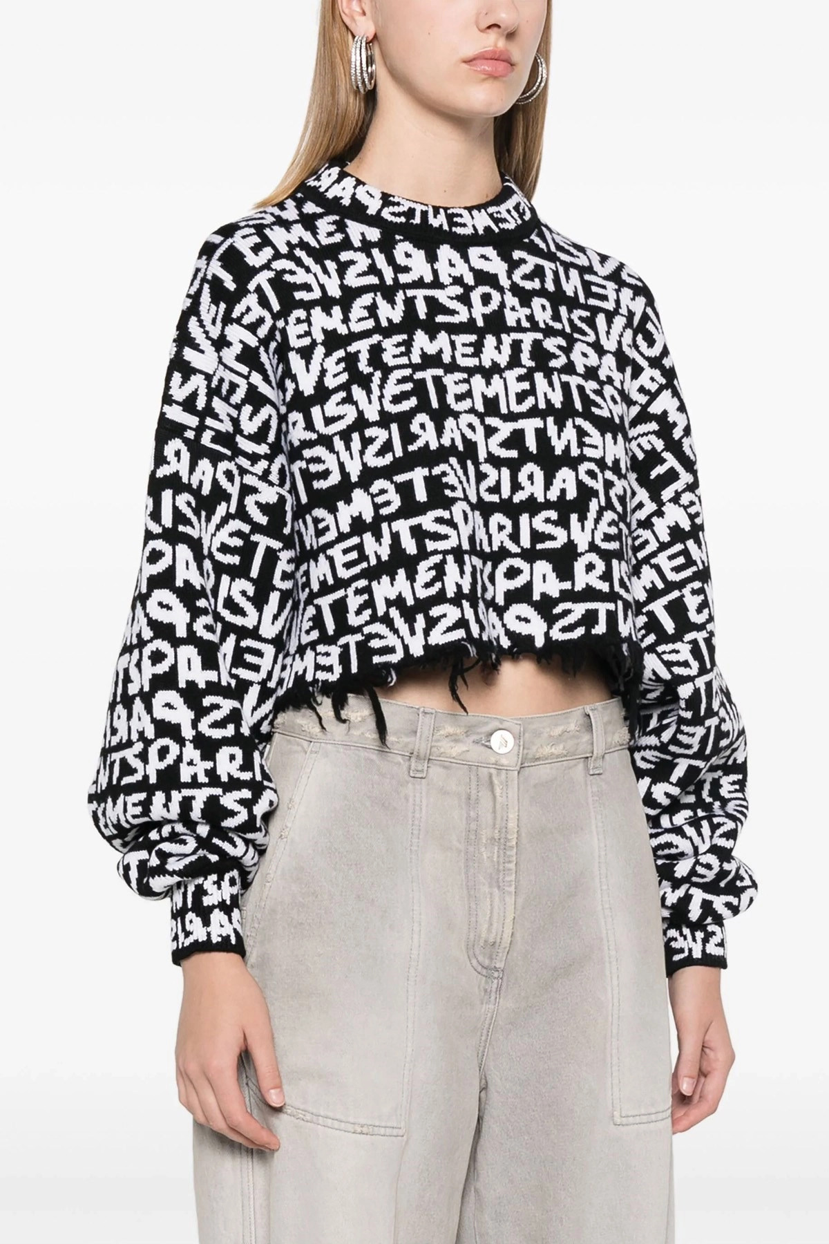 'Vetements Paris Monogram' cropped sweater - 2