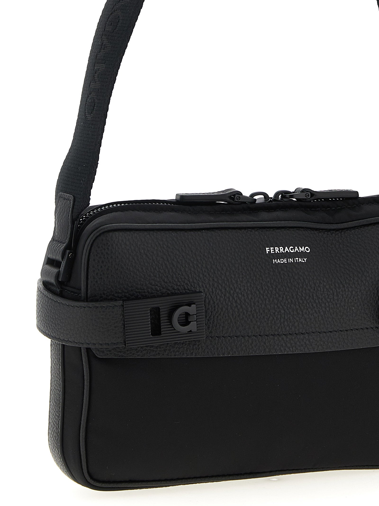 Twins Nylon Crossbody Bags Black - 3
