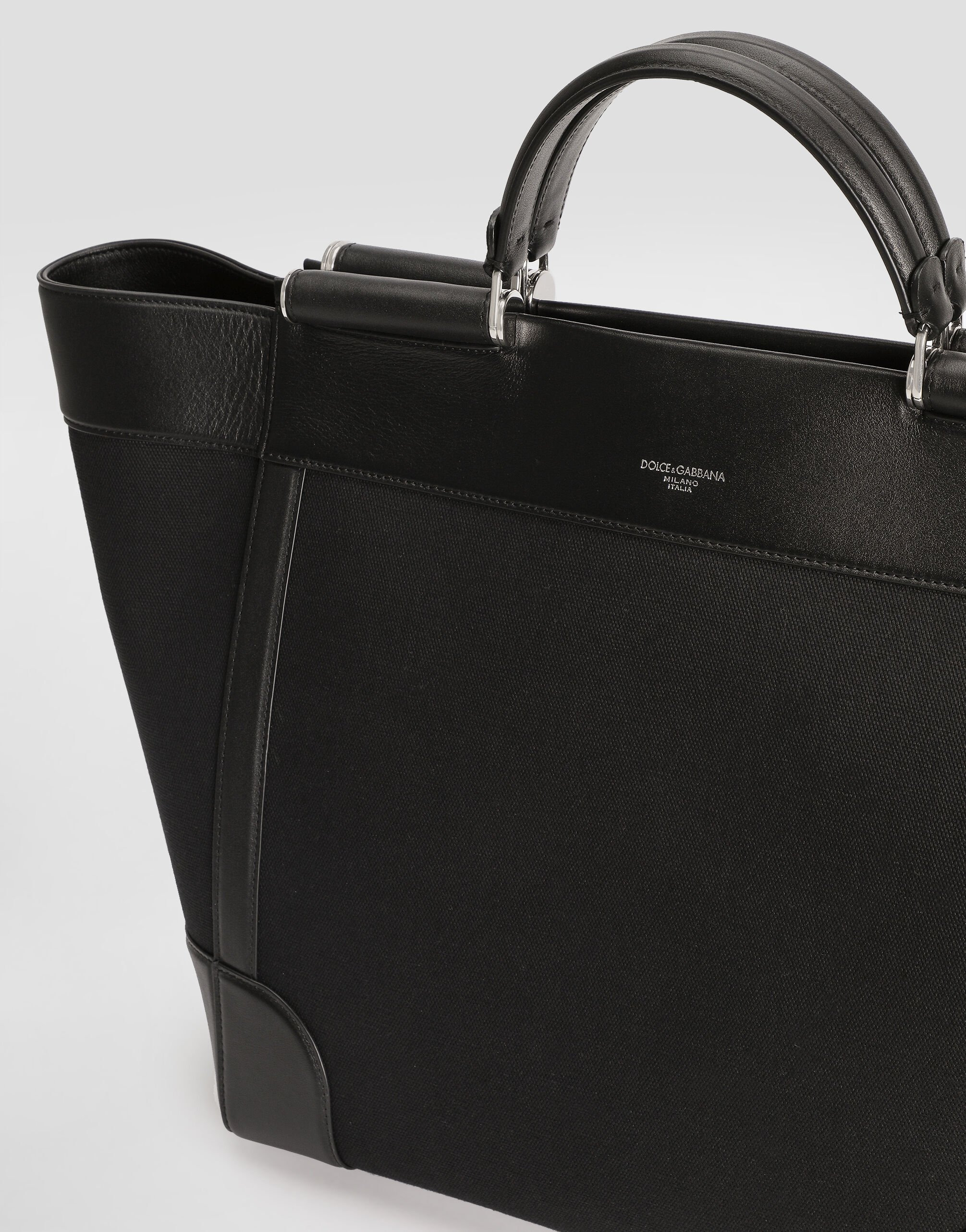 Calfskin and panama bag - 7