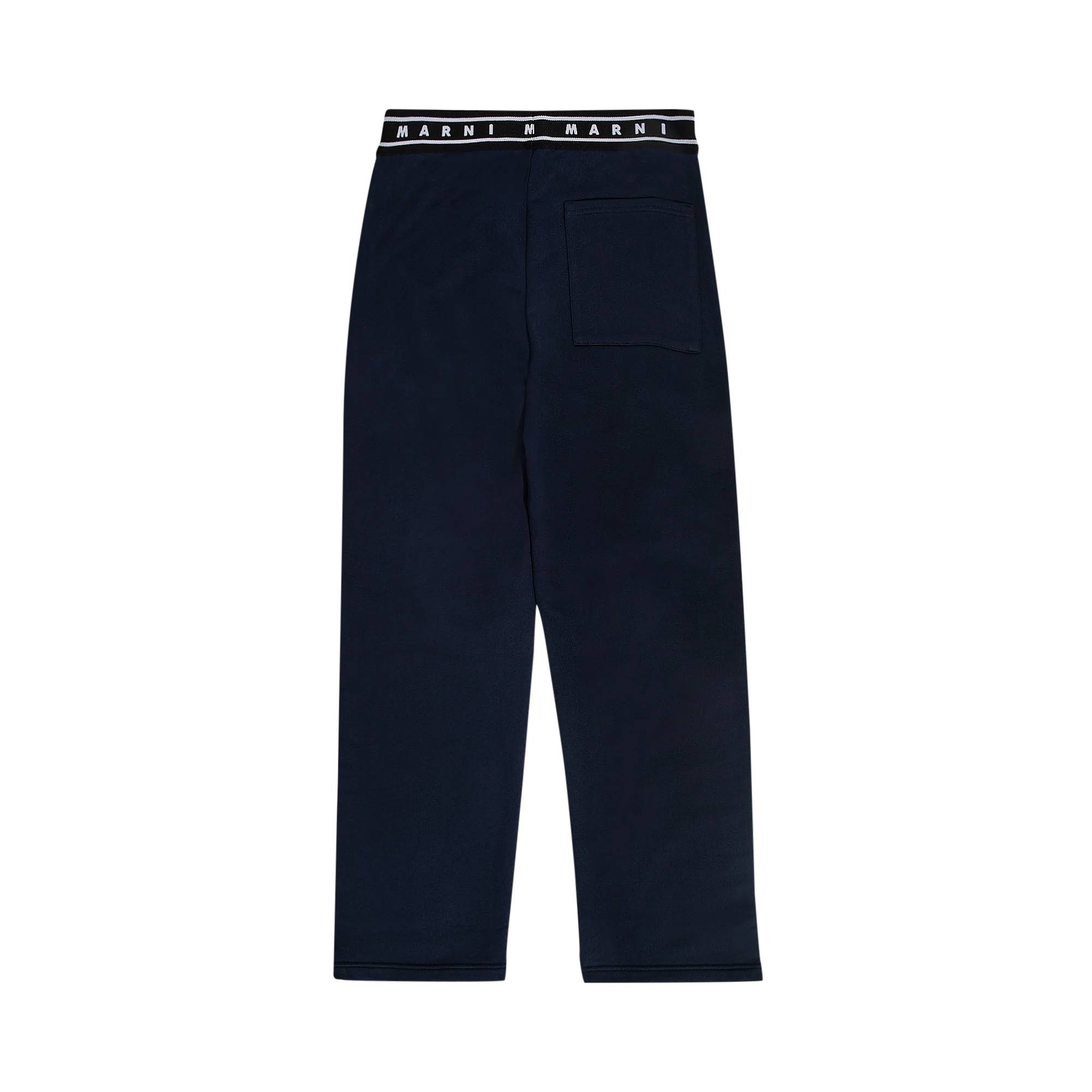 Marni Logo Sweatpants 'Blue Kyanite' - 2