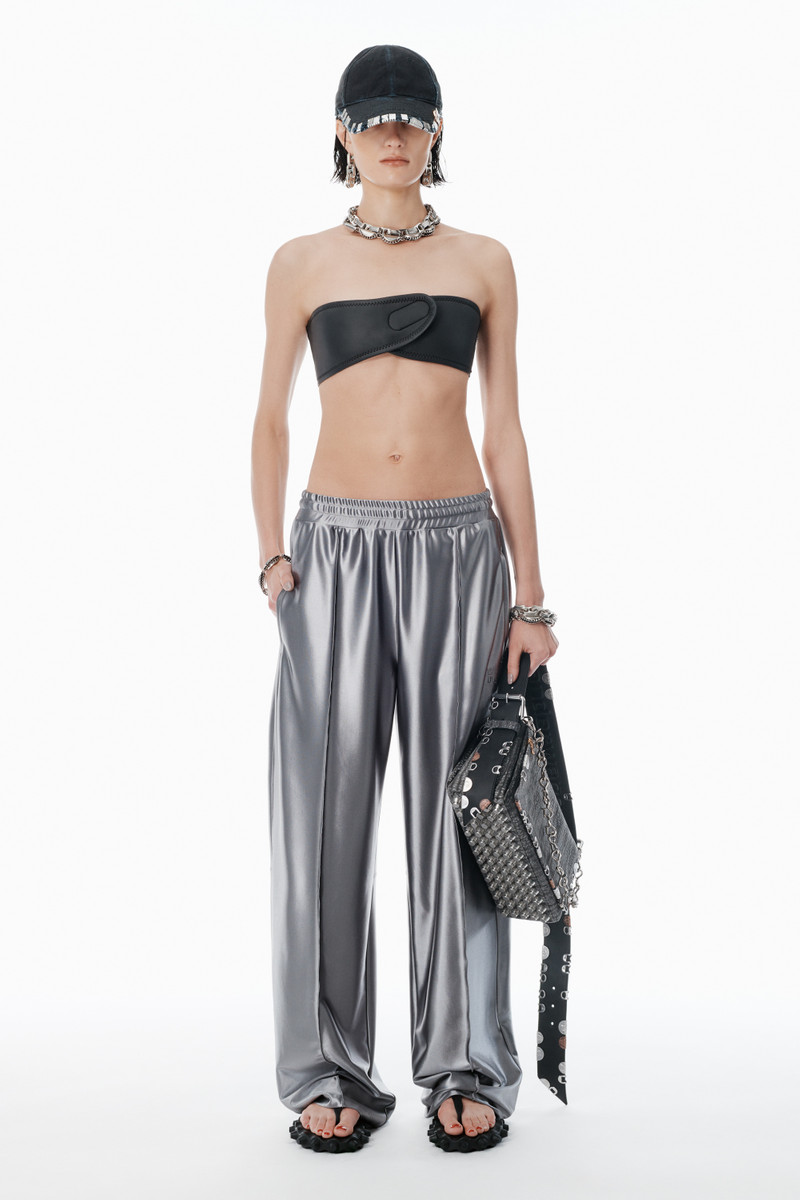 Alexander Wang grey satin faille sweatpants outlook