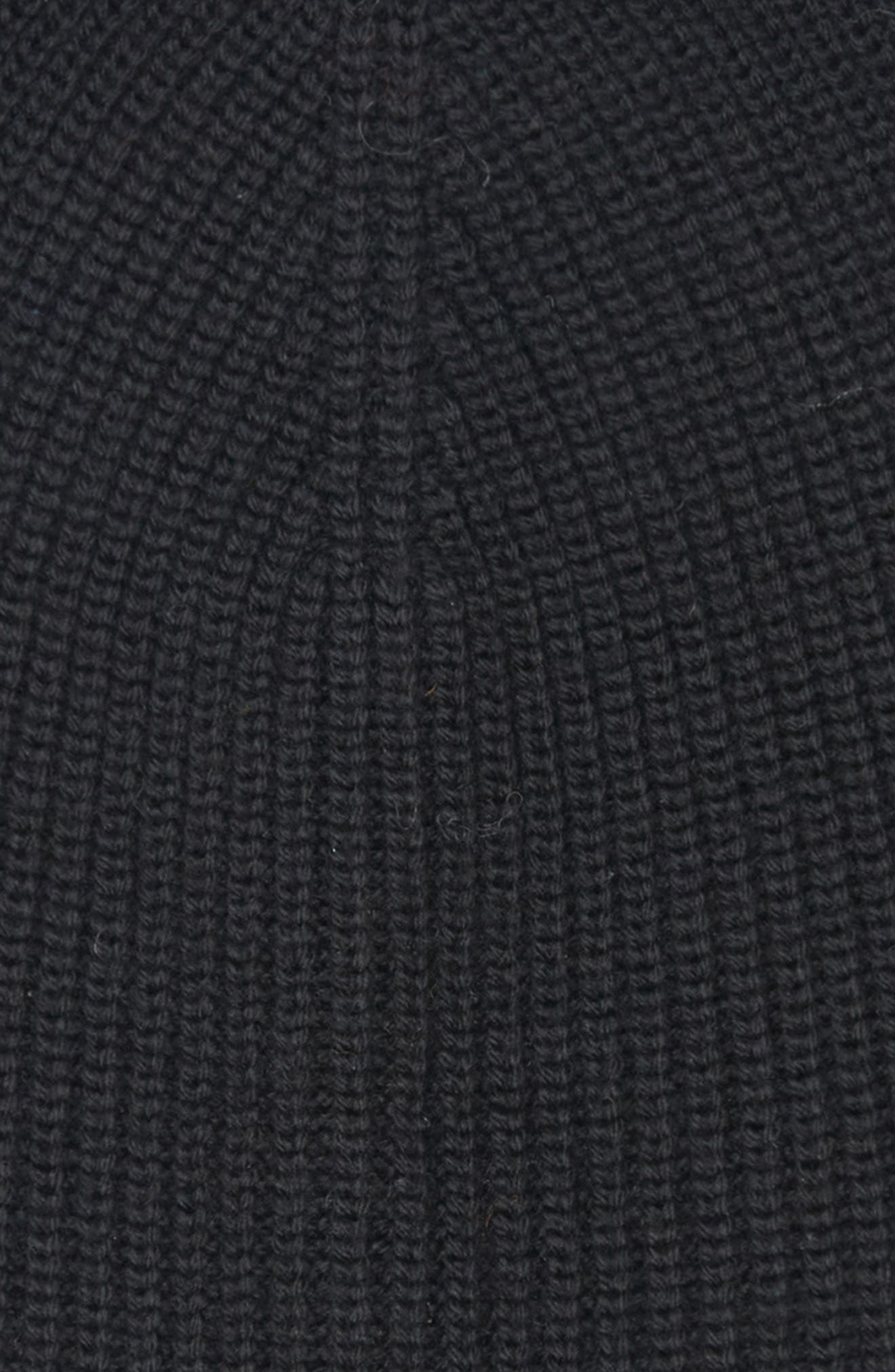 Moncler Logo Patch Virgin Wool Beanie in Black at Nordstrom - 4
