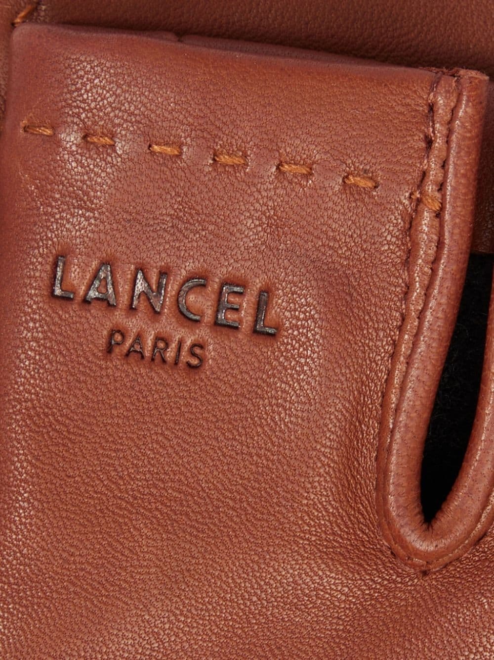 Sellier logo-stamp lather gloves - 2