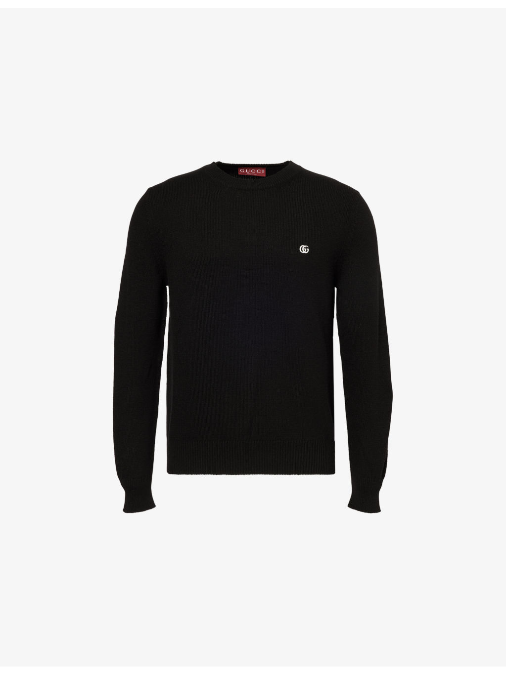 Logo-embroidered crewneck wool and cashmere jumper - 1