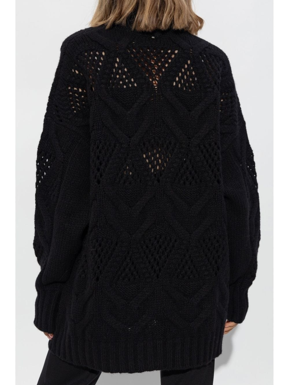 diamond-knit maxi jumper - 4