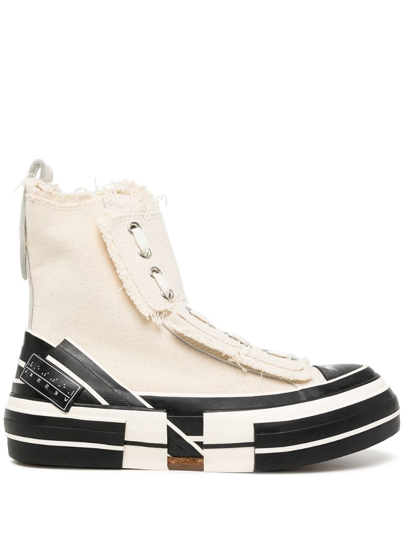 lace-up hi-top sneakers - 1