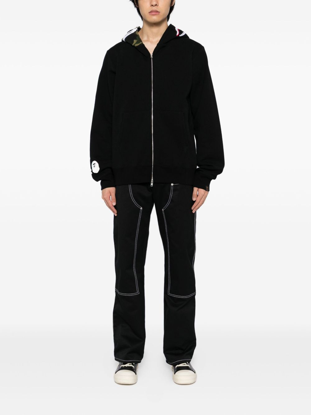 x Bape panel hoodie - 2