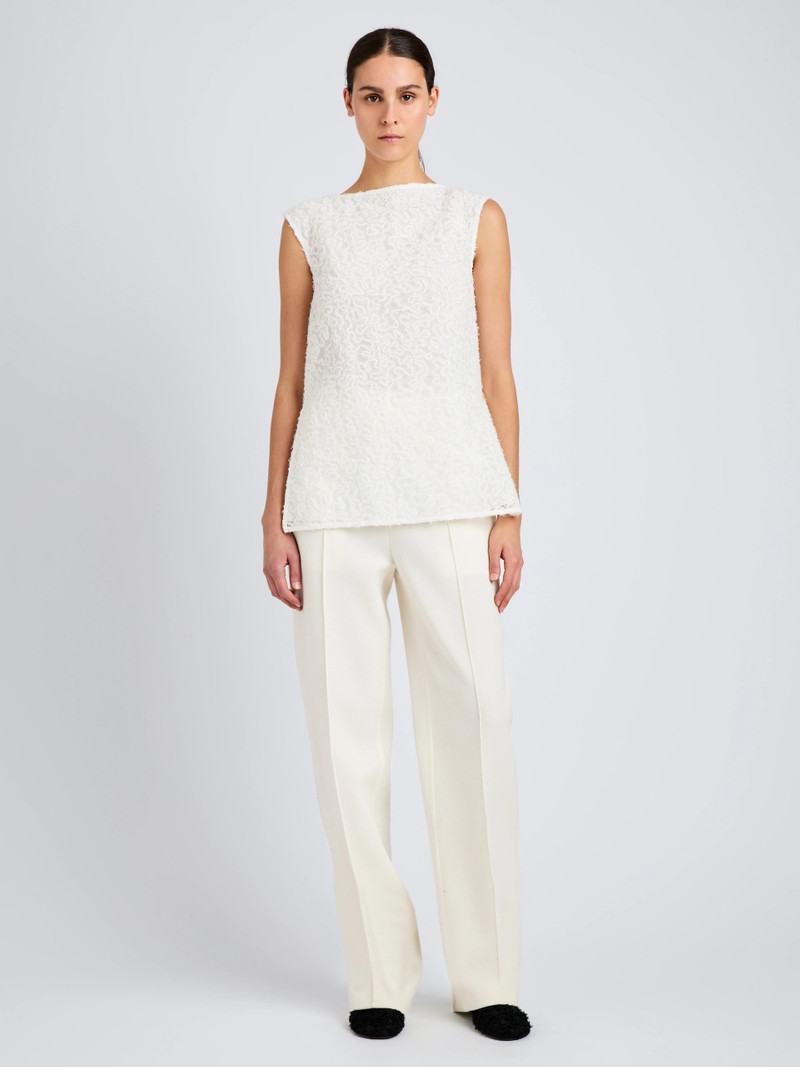 Proenza Schouler Virginie Top in Fringe Embroidery outlook