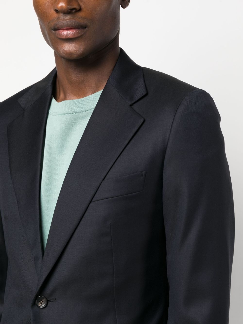 notched-lapels single-breasted blazer - 5