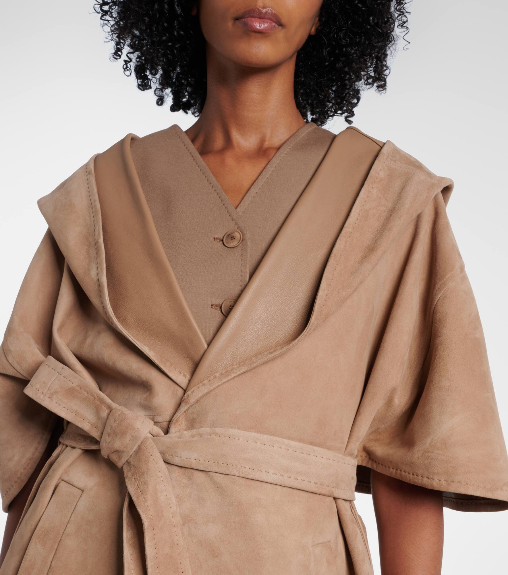 Chiffon suede wrap jacket - 4