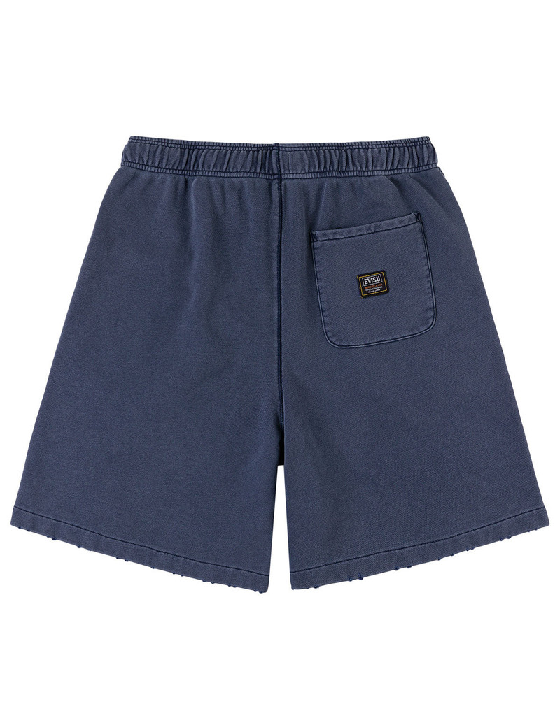 EVISU Chain Stitch Seagull Heavy Washed Sweatshorts outlook