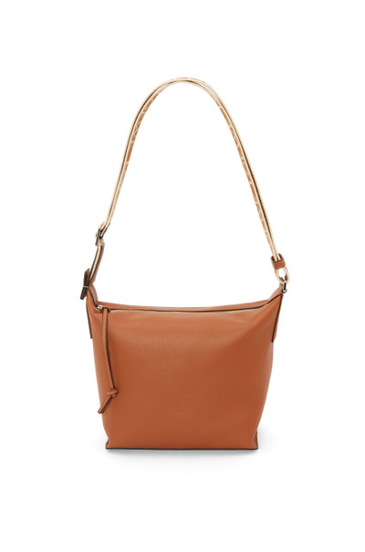 Loewe Small Cubi Crossbody bag in supple smooth calfskin and jacquard outlook